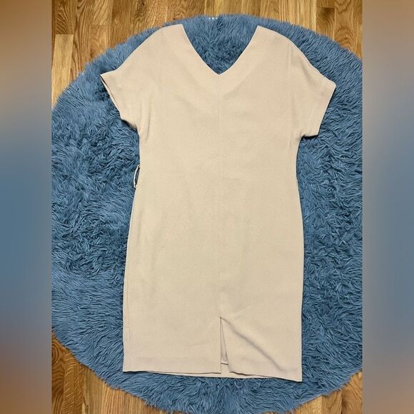 Achro Sand Beige Front Slit Dress Size S - Picture 3 of 7